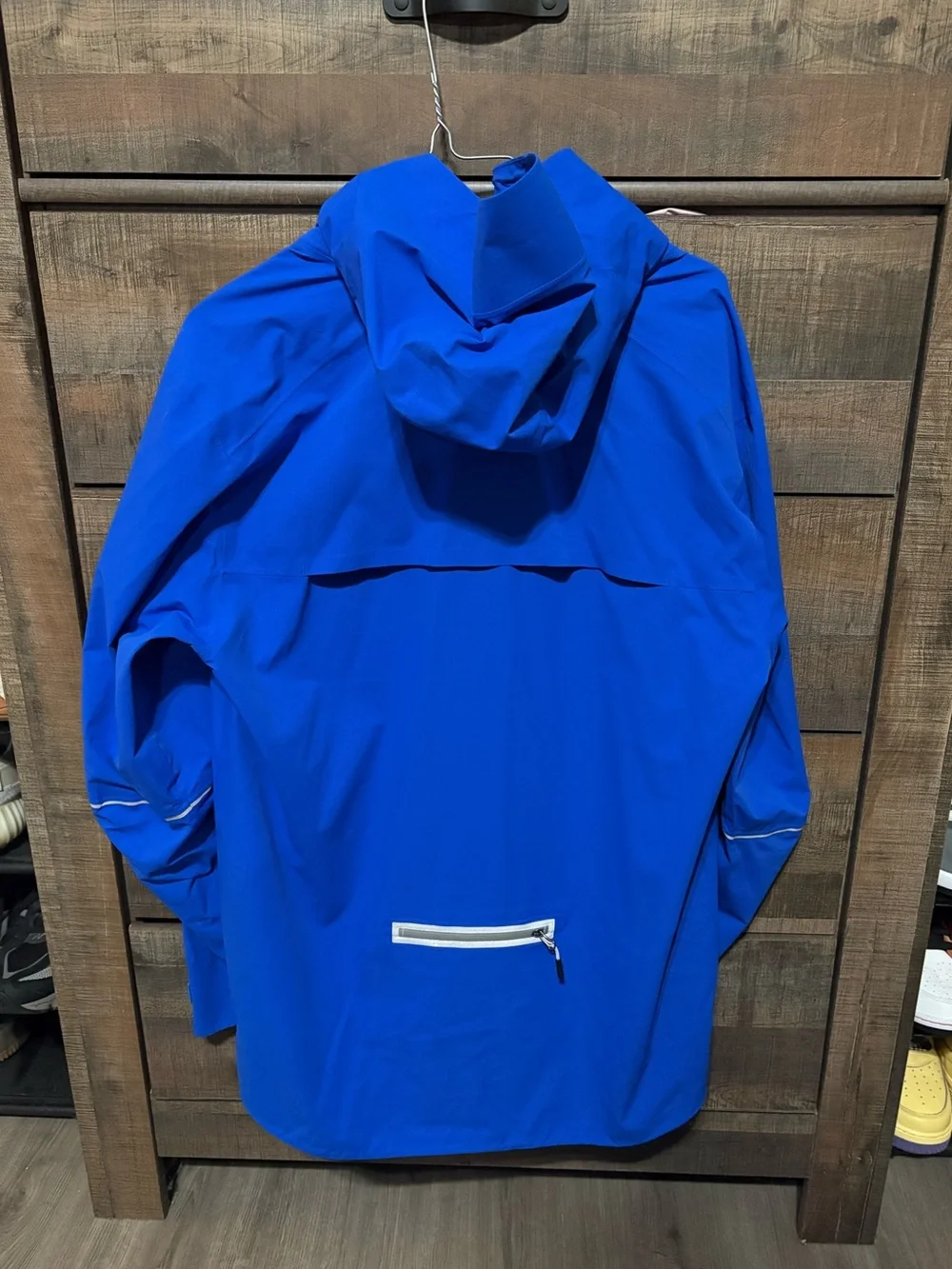 Nike Men's Blue Waterproof Hooded Jacket